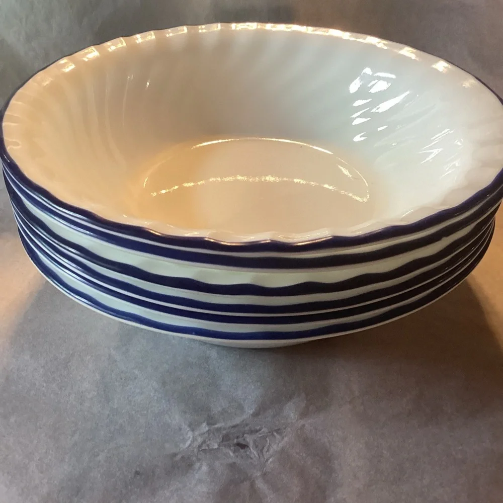 Corelle Blue Fleur Salad Bowls - set of 6 - discontinued pattern